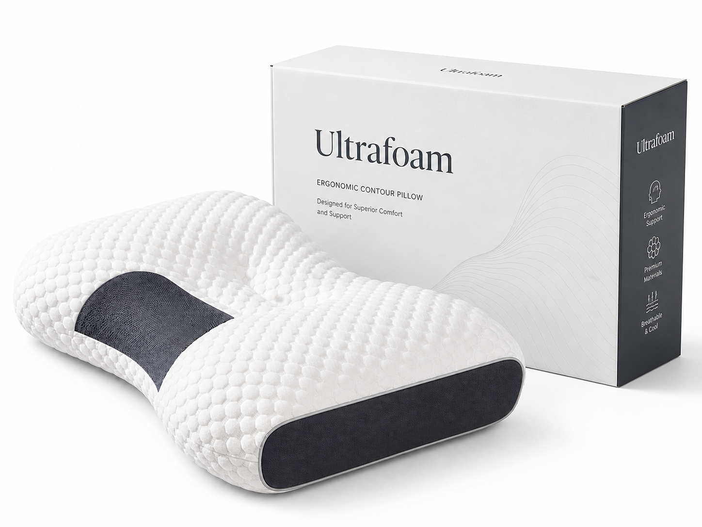 1 UltraFoam Pillow with box and 90-day guarantee