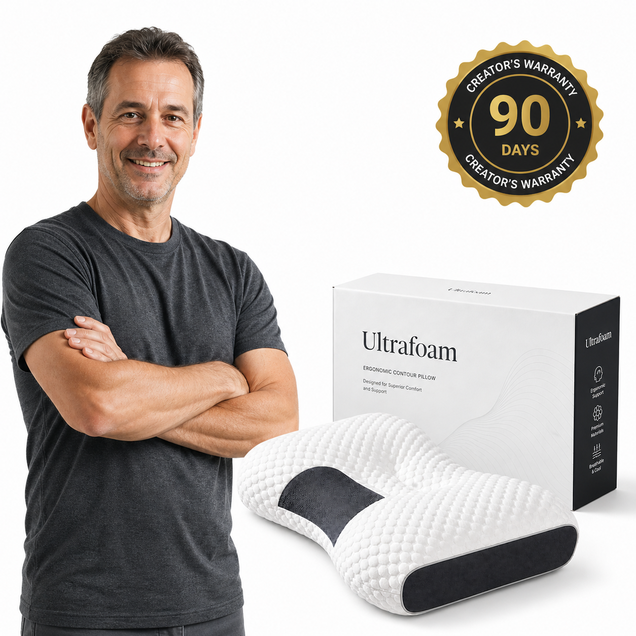 UltraFoam pillow with 90-day guarantee